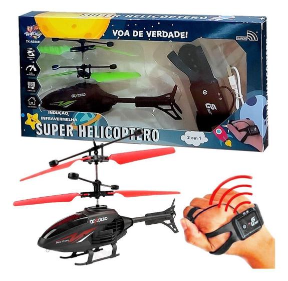 Imagem de Super Helicóptero De Controle Infantil Sensor De Gravidade