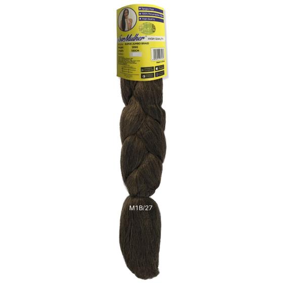 Imagem de Super Jumbo Ser Mulher Cabelo Para Tranças Box Braids Nagô Entrelace 399 g 65 cm