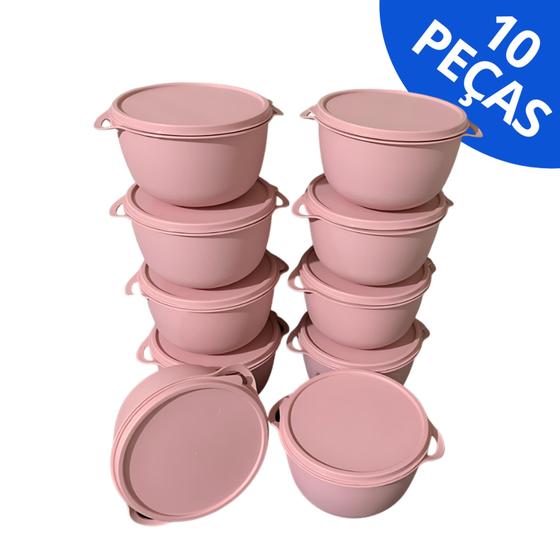 Imagem de Super Kit 10 Potes Bowl 500 ml - Microondas E Freezer Vasilha Tapoer