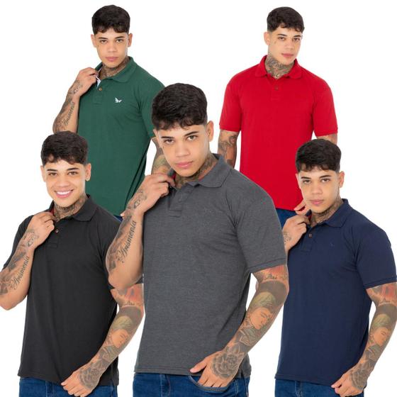 Imagem de Super Kit 5 Polos Ridens Elegância e Conforto  Oferta Exclusiva Veja