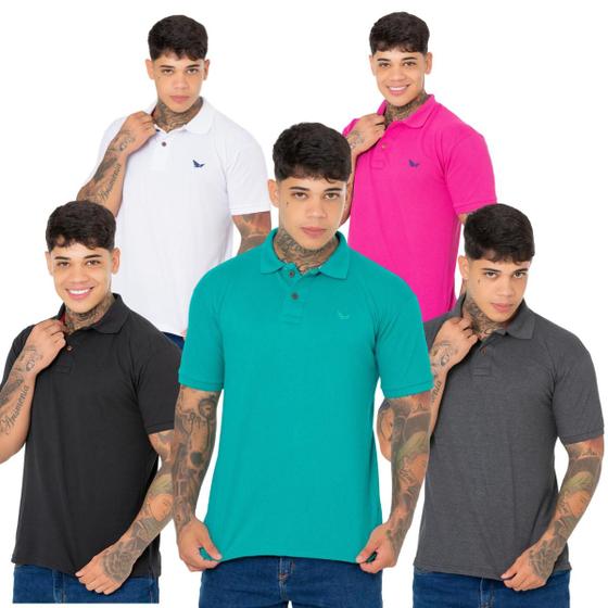 Imagem de Super Kit 5 Polos Ridens Elegância e Conforto  Oferta Exclusiva Veja