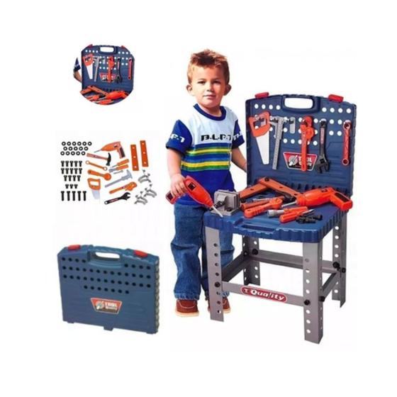 Imagem de Super Kit Bancada de Ferramentas Infantil Maleta de Trabalho