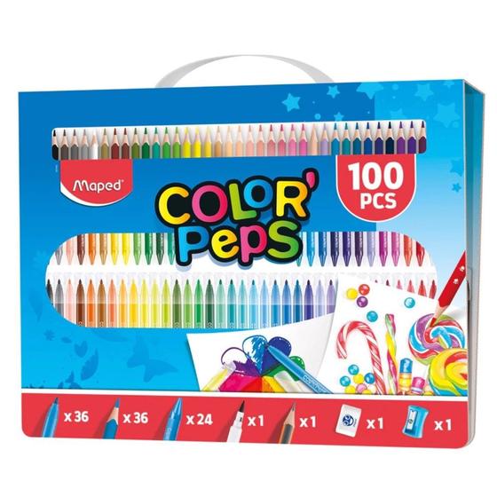 Imagem de Super Kit De Pintura Inspiracao Color Peps 100 Pcs Maped