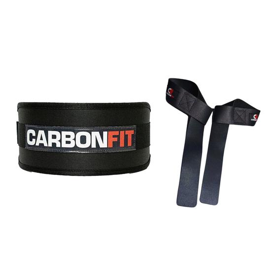 Imagem de Super Kit para Treino - Cinto Fivela e Par de Strap Carbonfit