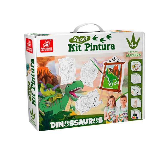 Imagem de Super Kit Pintura Dinossauros - Brincadeira de Criança