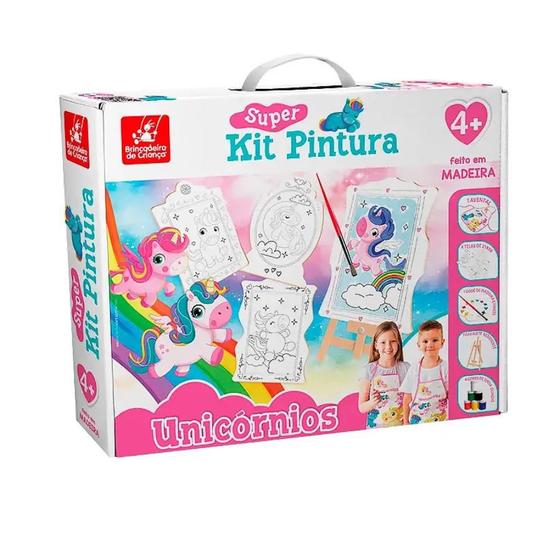 Imagem de Super Kit Pintura Infantil Unicornio Brincadeira De Crianca