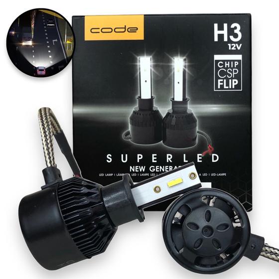 Imagem de Super Led 6000K com 7800 Lúmens Code H3 By Tech One