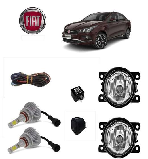 Imagem de Super Led Farol Auxiliar Fiat Cronos 2018 Com Lâmp H11 Kit