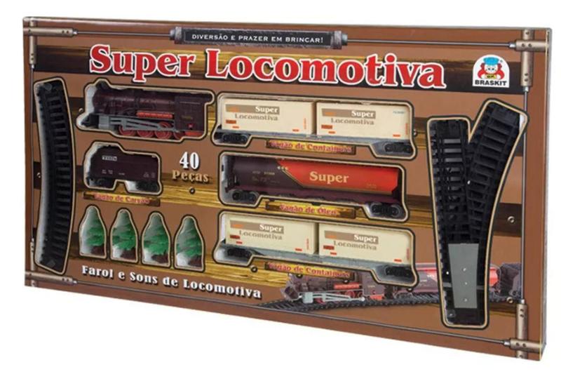 Imagem de Super Locomotiva Ferrorama Com Luz E Som 7 Metros De Trilhos 8003 - Braskit