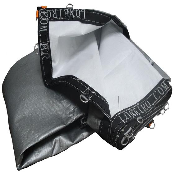 Imagem de Super lona branca prata 9x4 pppe 500 micra com argolas inox