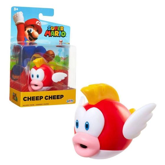 Imagem de Super Mario Boneco 2.5 Polegadas Colecionável - Cheep Cheep