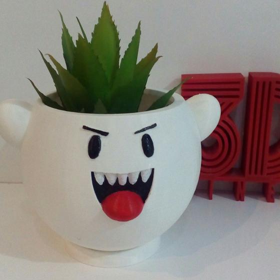 Imagem de Super Mário Boo Fantasma Vaso Plantas Suculentas