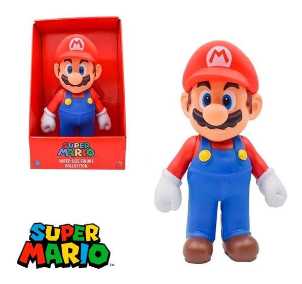 Imagem de Super Mario Melhor Boneco Coleção + Caixa Personalizada 22Cm