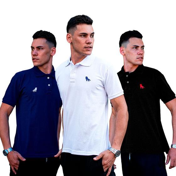 Imagem de Super Oferta 3 Camisas Polo Classica Original Da Estilo Rei