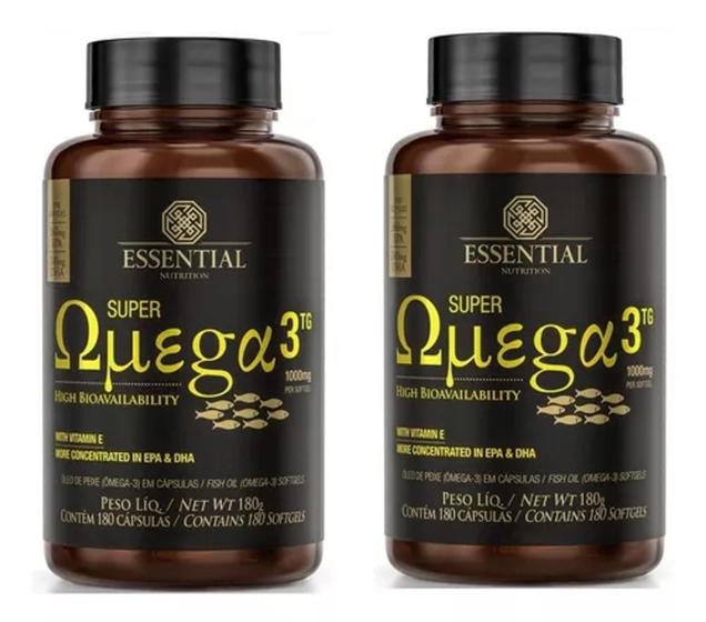 Super Ômega 3 1000mg Essential Nutrition 180 cps (2 potes de 90 Caps Cada) Oferta Menor preço em Super Ômega 3 1000mg Essential Nutrition 180 cps (2 potes de 90 Caps Cada) Oferta