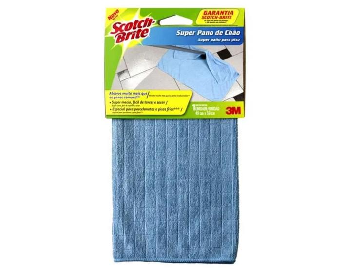 Imagem de Super Pano De Chão 3M Scotch Brite Azul 59Cm X 49Cm