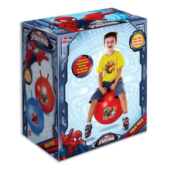 Imagem de Super Pula Pula Spider-Man Irado e Radical - Homem Aranha - 63cm - Lider Brinquedos - Ref 530