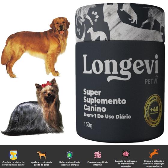 Super Suplemento Canino Longevi Em Pó 1º no Brasil - Petvi Petshop Menor preço em Super Suplemento Canino Longevi Em Pó 1º no Brasil - Petvi Petshop