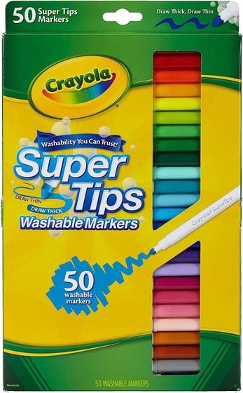 Imagem de Super Tips Crayola Canetinhas Laváveis Com 50 Cores