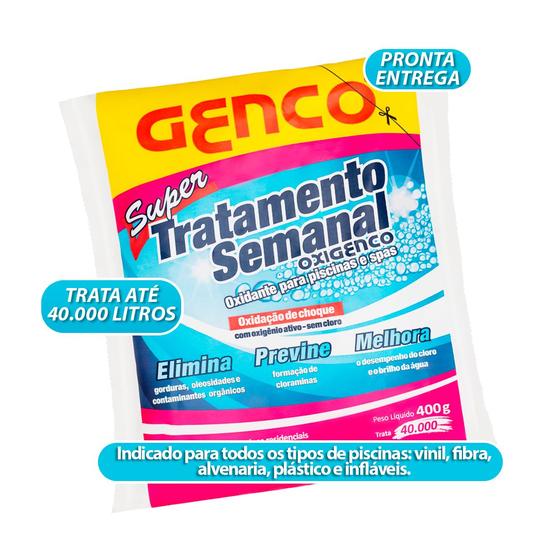 Imagem de Super Tratamento Semanal Oxigenco Choque Piscinas Genco 400g