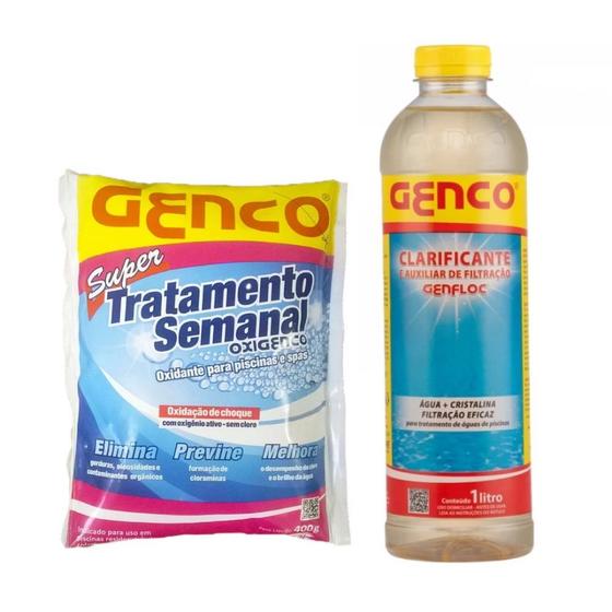 Imagem de Super Tratamento Semanal Oxigenco + Clarificante Genfloc  Genco 