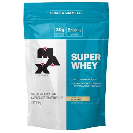 Imagem de Super Whey Protein 900g Baunilha - Refil - Max Titanium