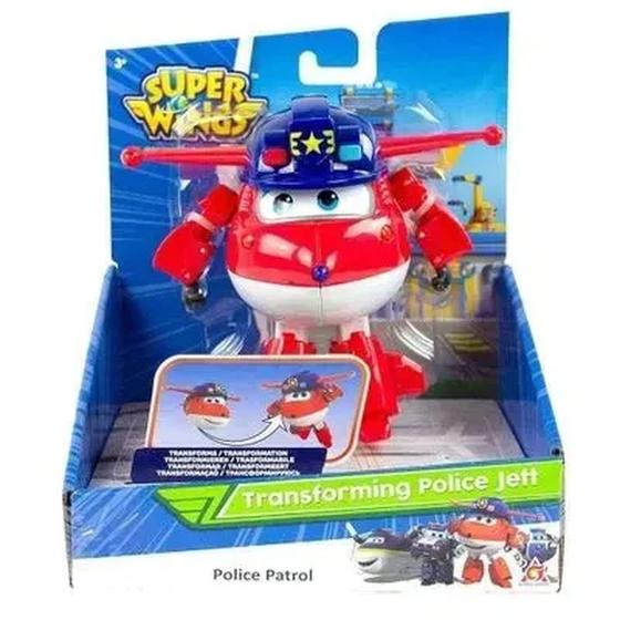 Super Wings EU730220 Police Patrol Jett Character Easy Transformation