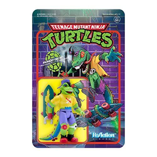 Imagem de Super7 Tartarugas Ninja Adolescentes: Figura de Reação Onda 4 de Mondo Gecko, Multicolorido