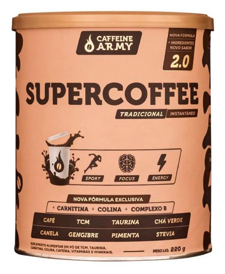 SuperCoffee 2.0 Café 220g - Pré Treino - Caffeine Army - Cafeína ...