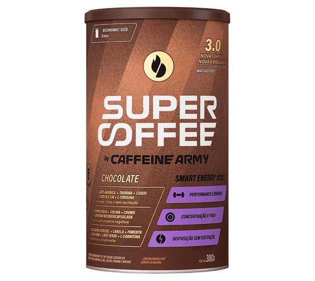 Supercoffee 3.0 Chocolate Caffeine Army (380g) Menor preço em Supercoffee 3.0 Chocolate Caffeine Army (380g)