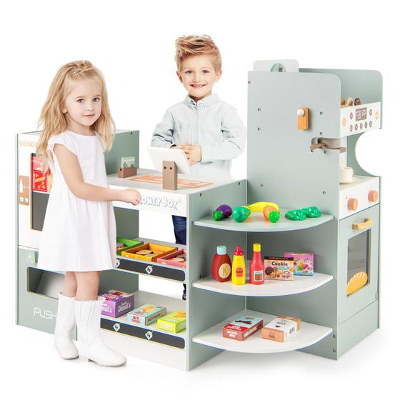 Imagem de Supermercado Playset INFANS - Mercearia com Caixa Registradora