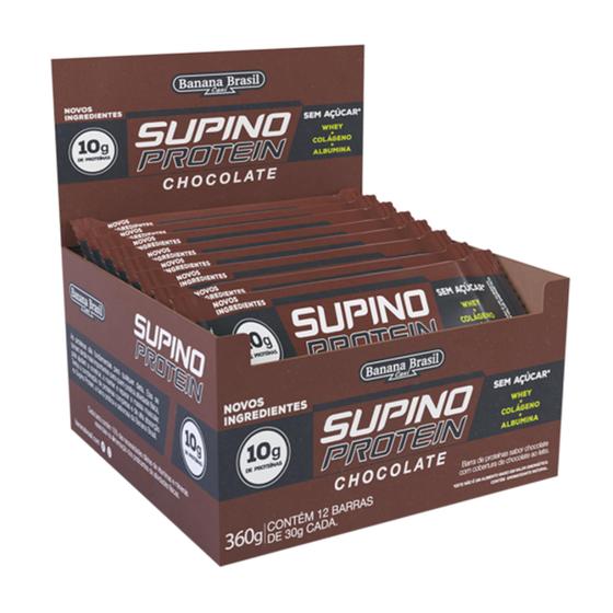 Supino Protein Bar Caixa Barras de Proteína Banana Brasil Menor preço em Supino Protein Bar Caixa Barras de Proteína Banana Brasil