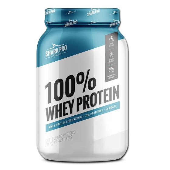 Imagem de Suplemento 100% Whey 900G - Shark Pro - Pote - Cookies