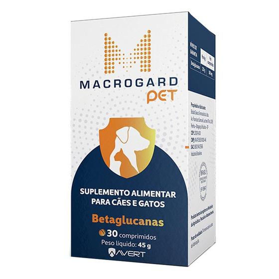Suplemento Alimentar Avert Macrogard Pet para Cães e Gatos - 30 ...