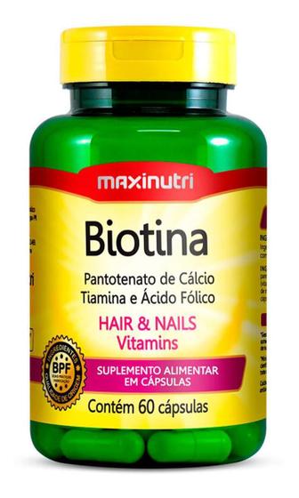 Imagem de Suplemento Alimentar Biotina Maxinutri 60 Cápsulas