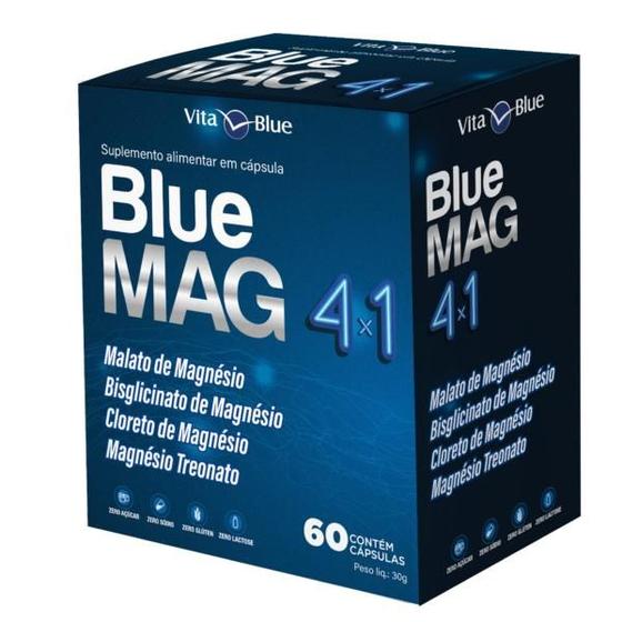 Imagem de Suplemento Alimentar Blue Mag 4 em 1 Vita Blue 60 Cápsulas