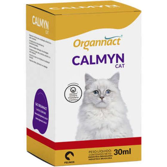 Imagem de Suplemento Alimentar Calmyn Cat 30ml P/ Gato Estresse Animal Viagens Transporte Manejo