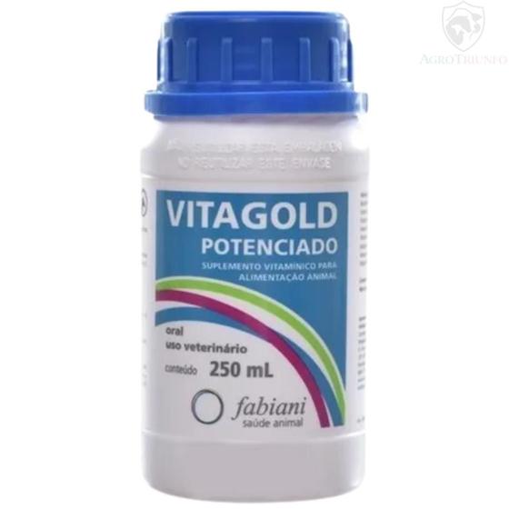 Imagem de Suplemento Alimentar Cavalo Boi Suíno Aves Vitagold P 250 ml