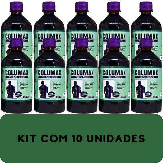 Imagem de Suplemento Alimentar Columax Natural Frasco 500ml Kit Promocional 10 Unidades