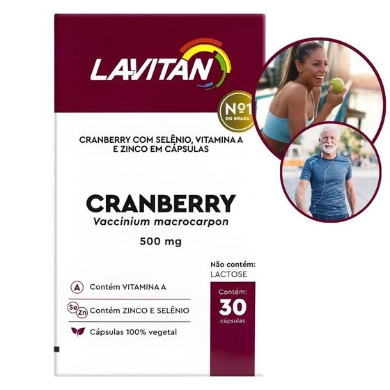 Imagem de Suplemento Alimentar Cranberry com Selênio 30 Cápsulas Lavitan