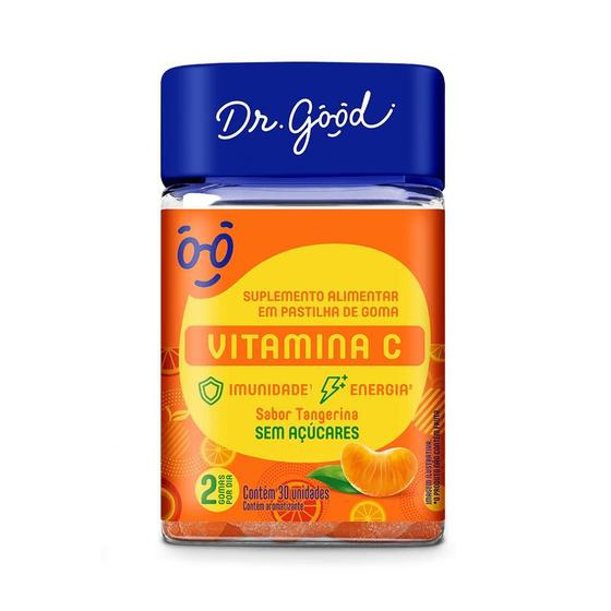 Imagem de Suplemento Alimentar Dr. Good Vitamina C Adulto Diet Sabor Tangerina com 30 Gomas