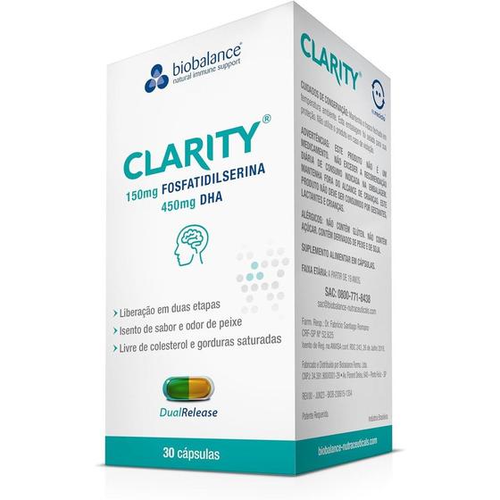 Imagem de Suplemento Alimentar em Cápsulas -Biobalance - Clarity  30 Caps