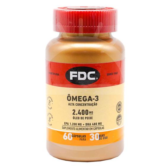 Imagem de Suplemento Alimentar em Comprimidos FDC - Ômega 3 2400mg  Alta Concentração