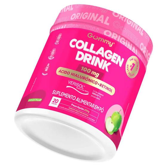 Imagem de Suplemento Alimentar em Pó Gummy Collagen Drink Maçã Verde 200g