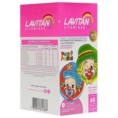 Imagem de Suplemento Alimentar Lavitan Infantil Tutti Fruitt 60 Comprimidos - Cimed