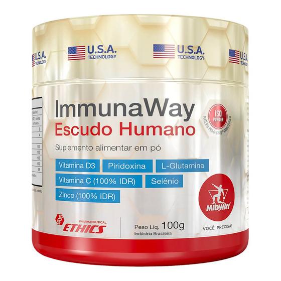 Suplemento Alimentar Midway Immuna Way Escudo Humano 100g - MIDWAY ...