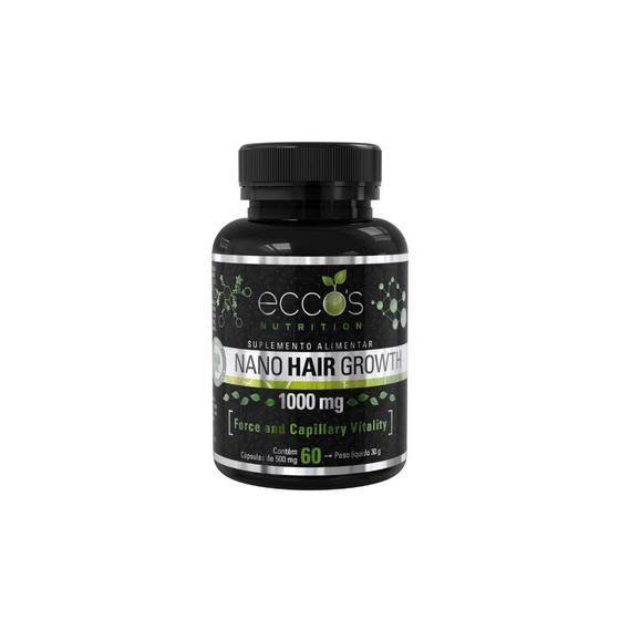 Imagem de Suplemento Alimentar Nano Hair Growth Caps 500mg 60 cápsulas - Eccos Cosméticos