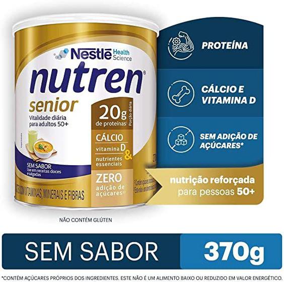 Imagem de Suplemento Alimentar Nutren Senior Sem Sabor Nestlé 370g