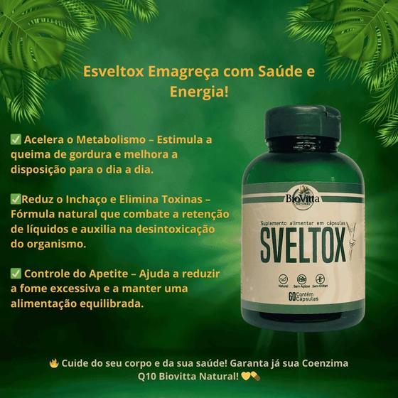 Suplemento Alimentar Sveltox BioVitta Natural Laranja Moro, Café Verde e Cromo 60 Cápsulas