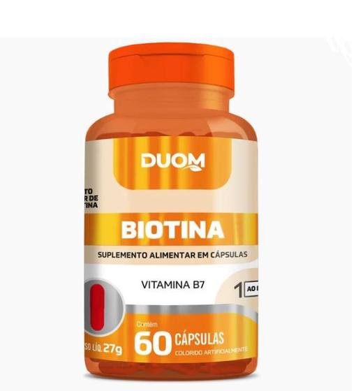 Imagem de Suplemento Alimentar Vitamina B7 Biotina 60 Cps 27g  Duom